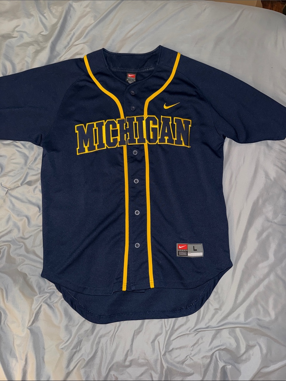 Vintage Nike University of Michigan Baseball Jersey